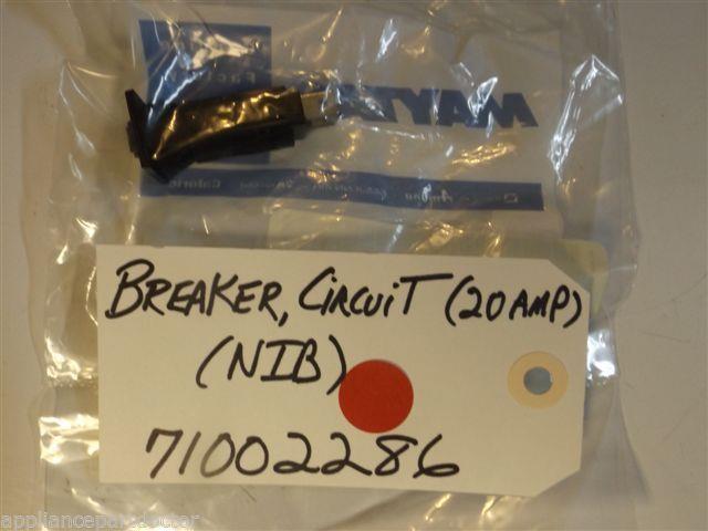 Maytag Jenn Air Stove 71002286 Breaker, Circuit (20 Amp) NEW IN BOX Maytag Jenn Air Stove 71002286 Breaker, Circuit (20 Amp) NEW IN BOX
